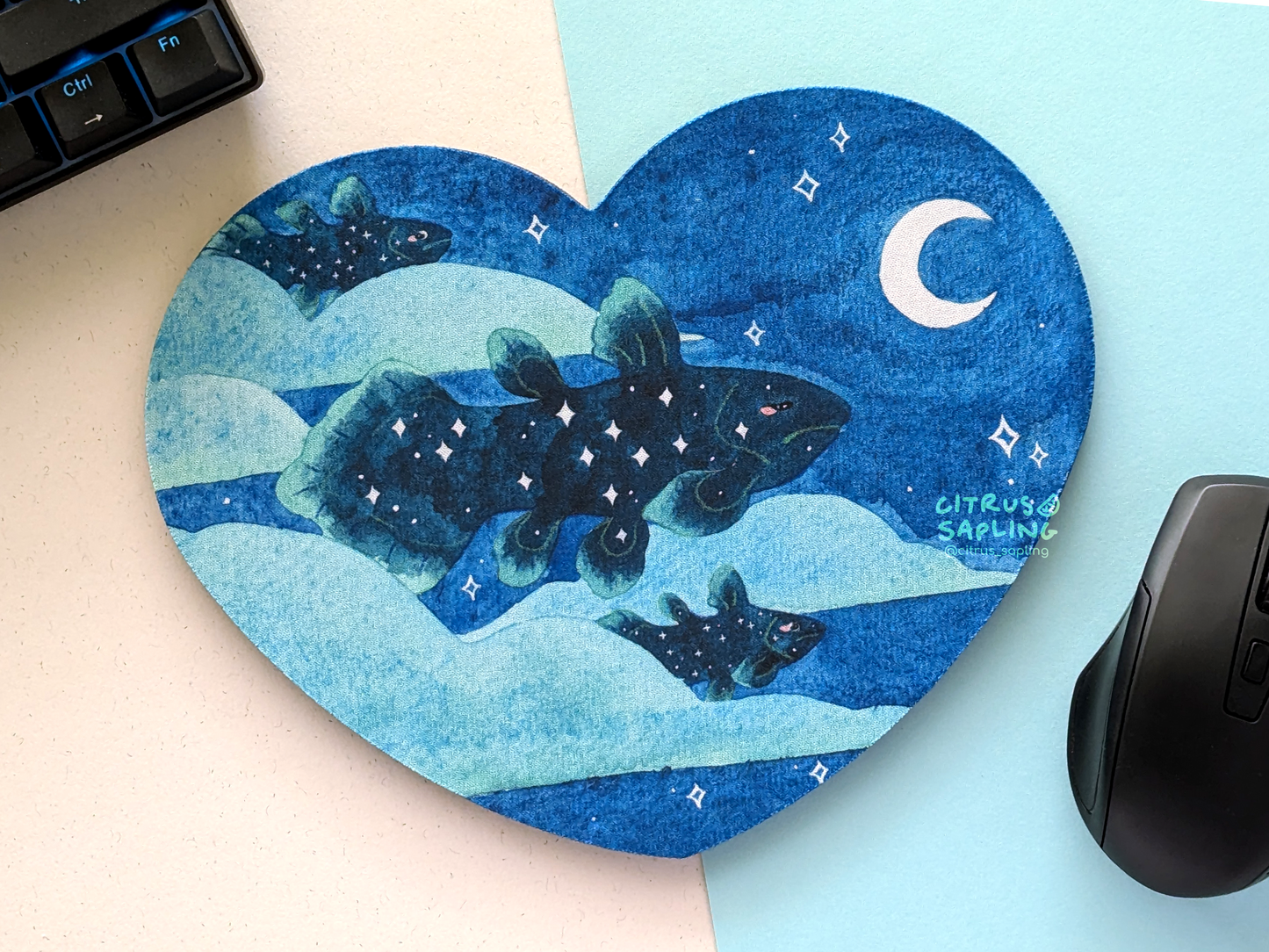 Coelacanth Sky Mouse Mat