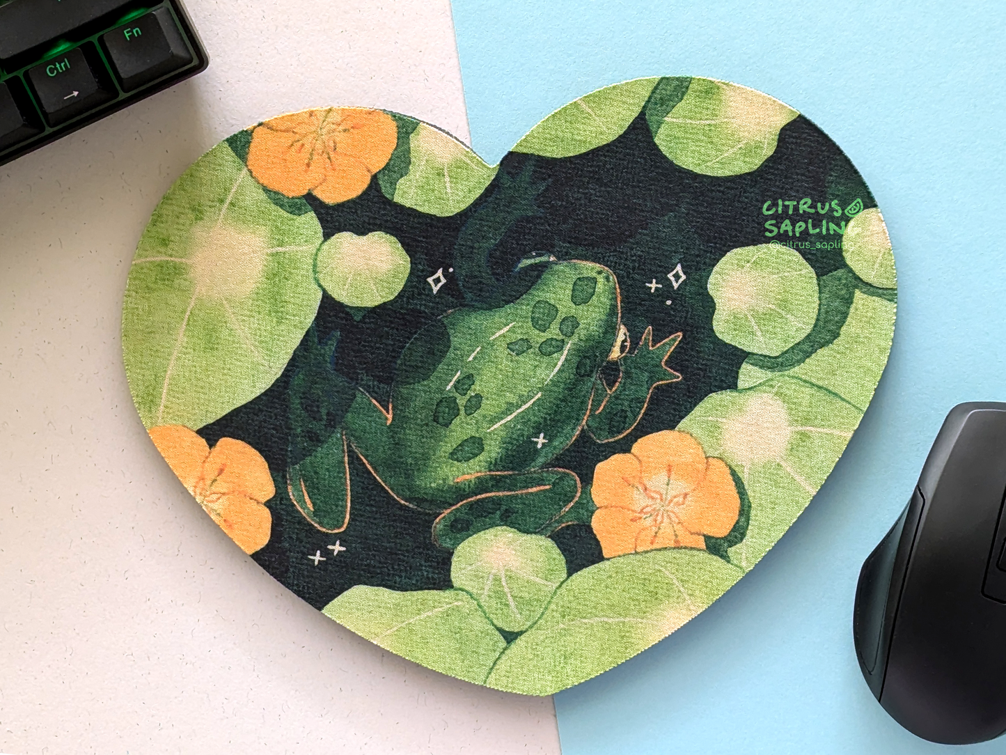 Nasturtium Frog Mouse Mat