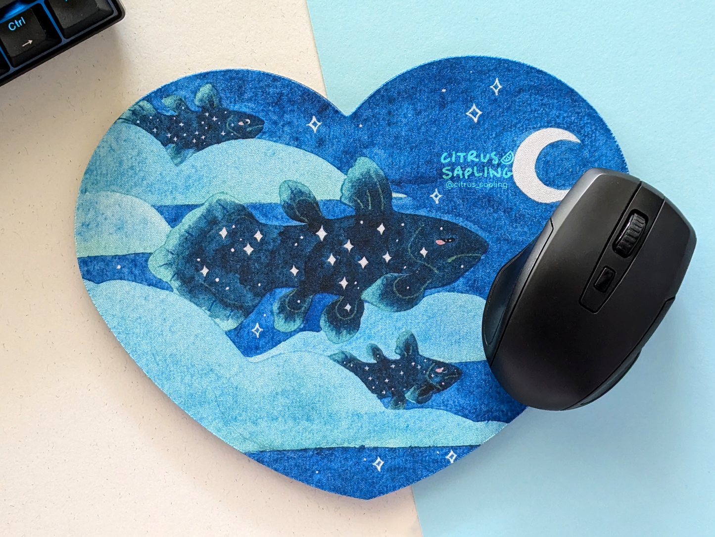 Coelacanth Sky Mouse Mat