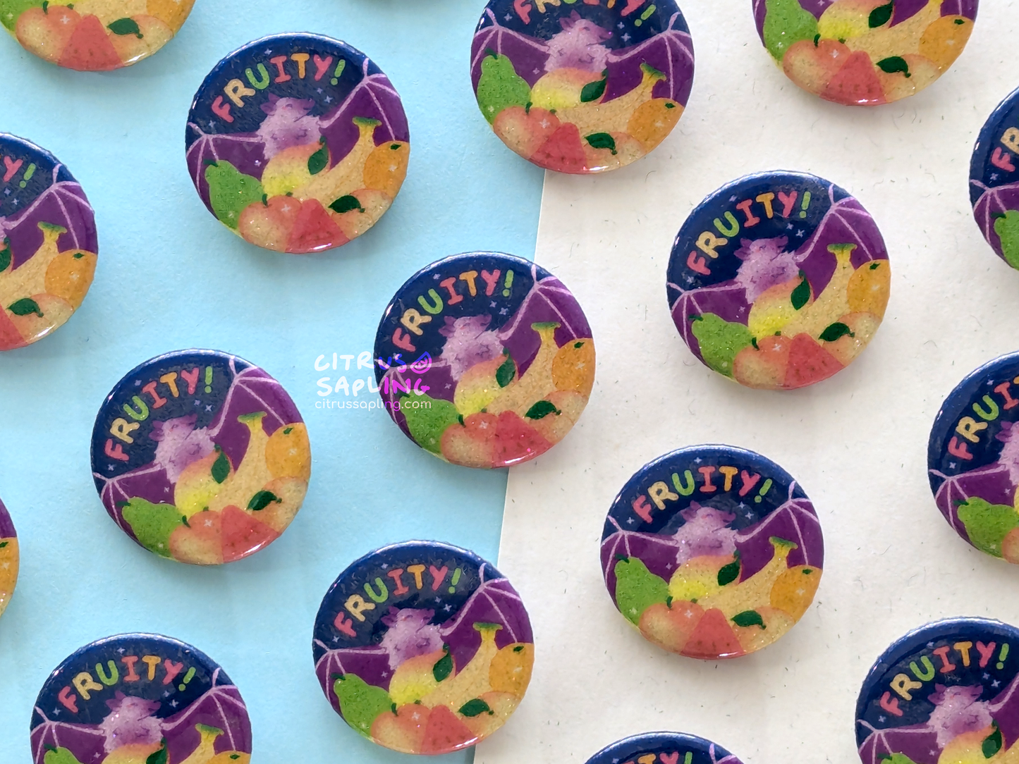 Fruity! Glitter Badge