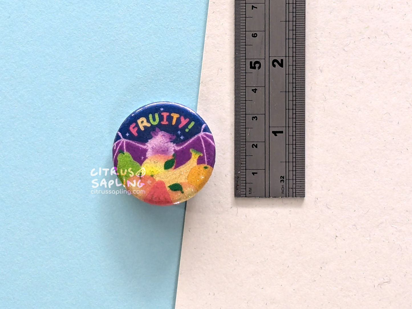 Fruity! Glitter Badge