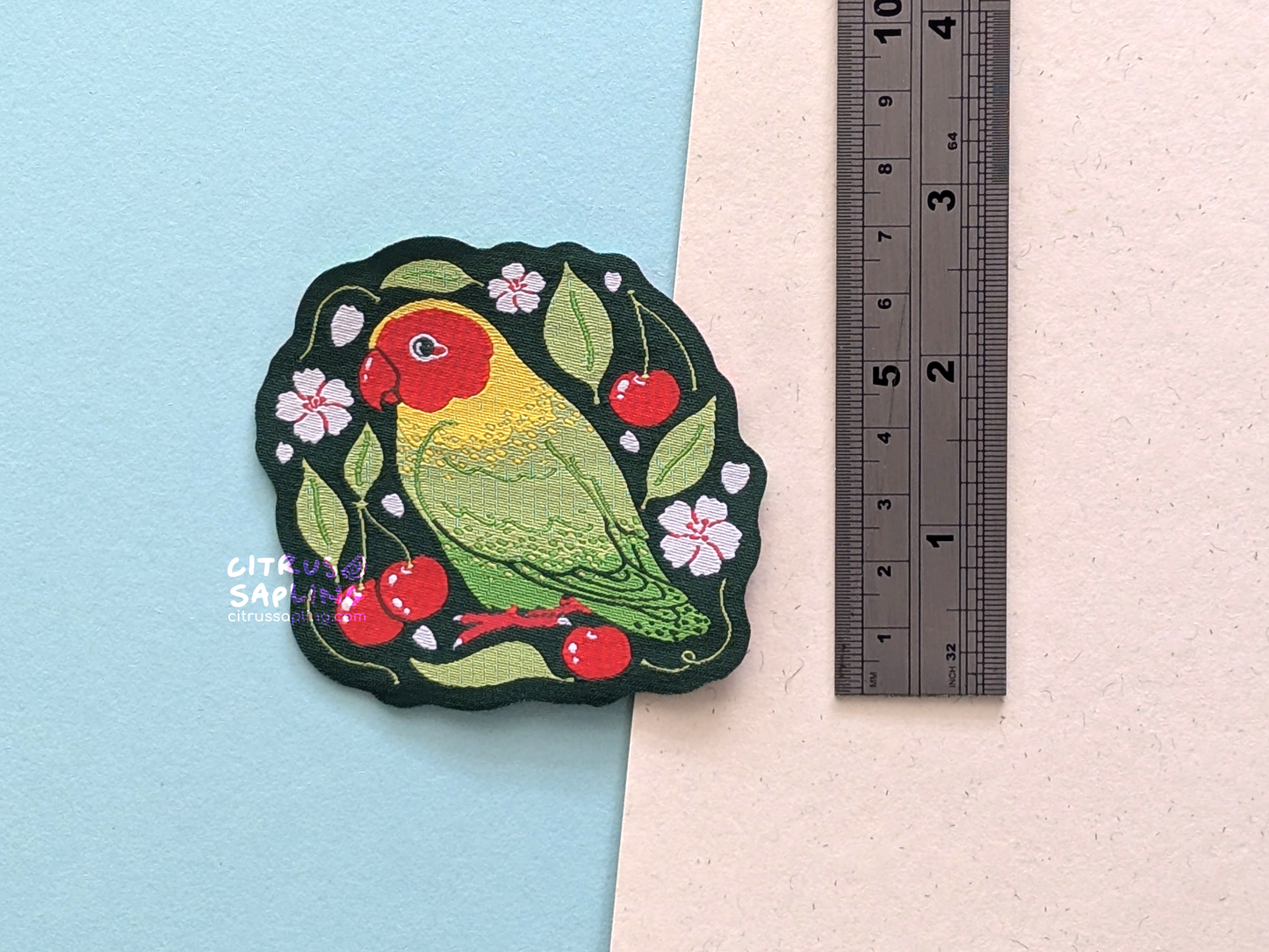 Lovebird Woven Patch