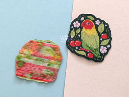 Lovebird Woven Patch