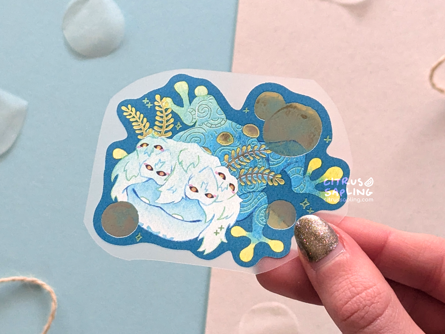 Cave Frog Silver Foiled Sticker