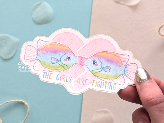 Kissing Fish Sticker