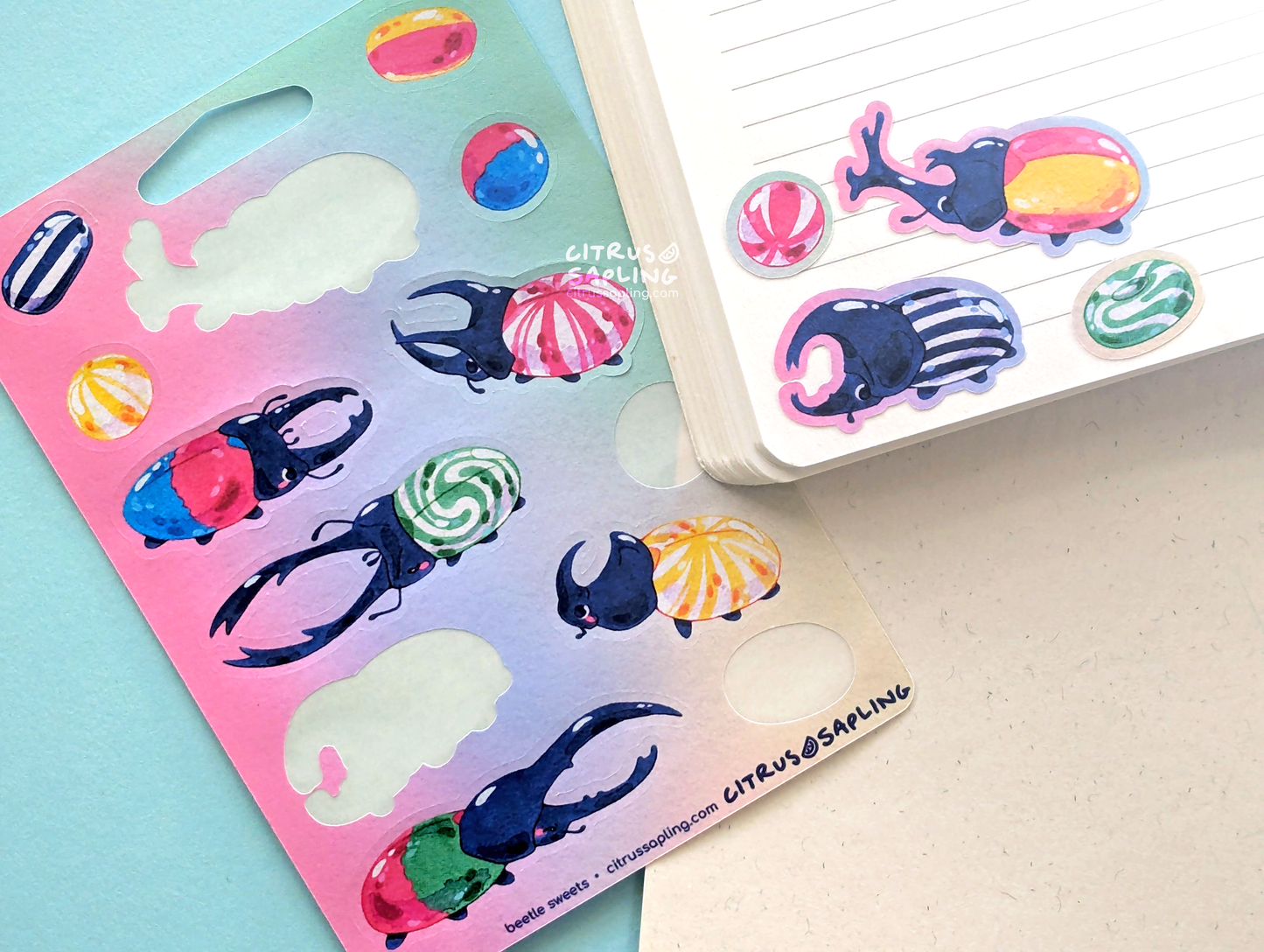 Beetle Sweets Sticker Sheet