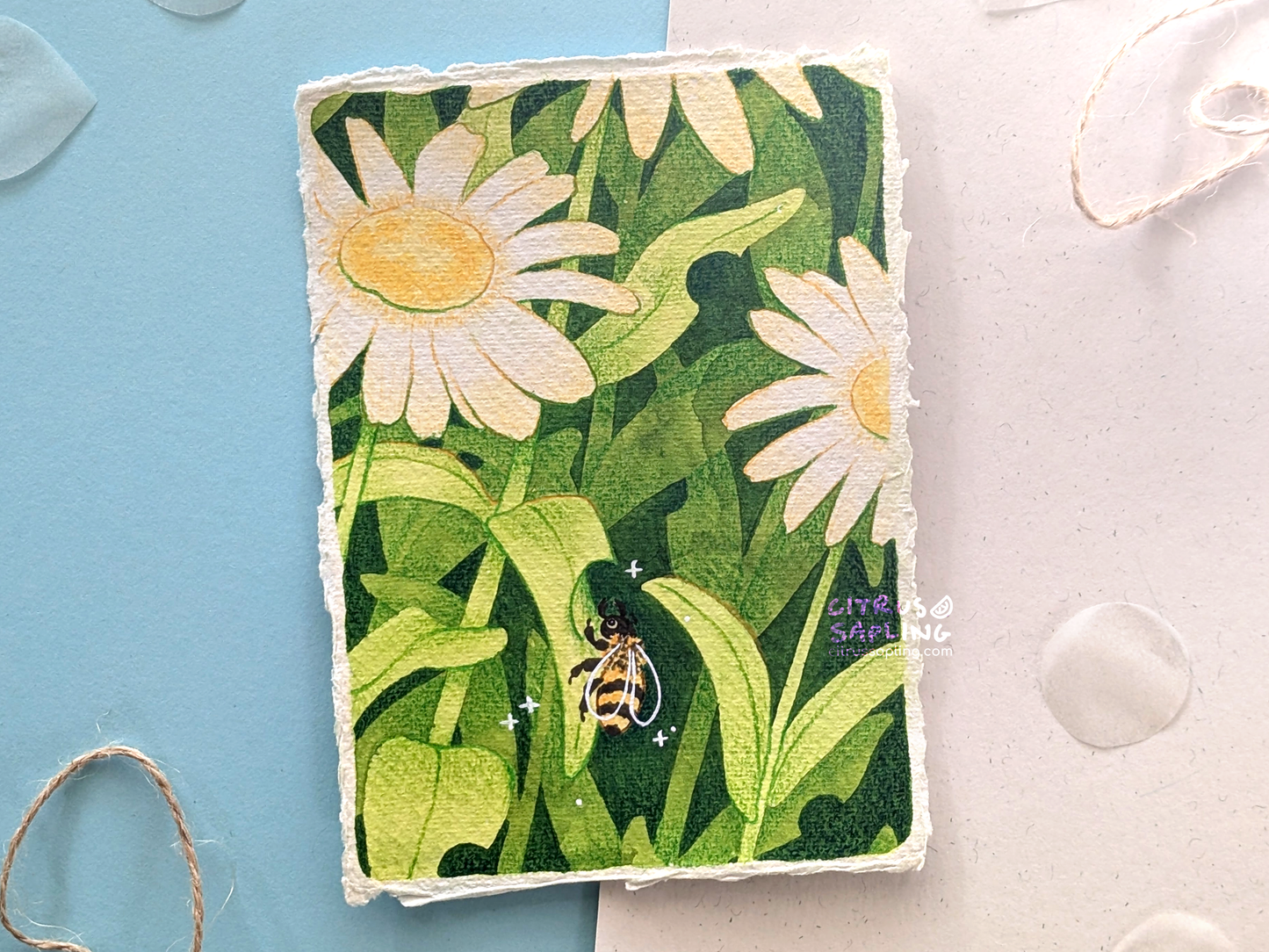 Leafcutter Bee Original Watercolour Painting