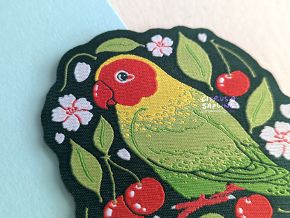 Lovebird Woven Patch