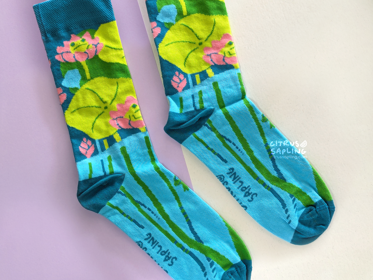 Lotus Frog Socks