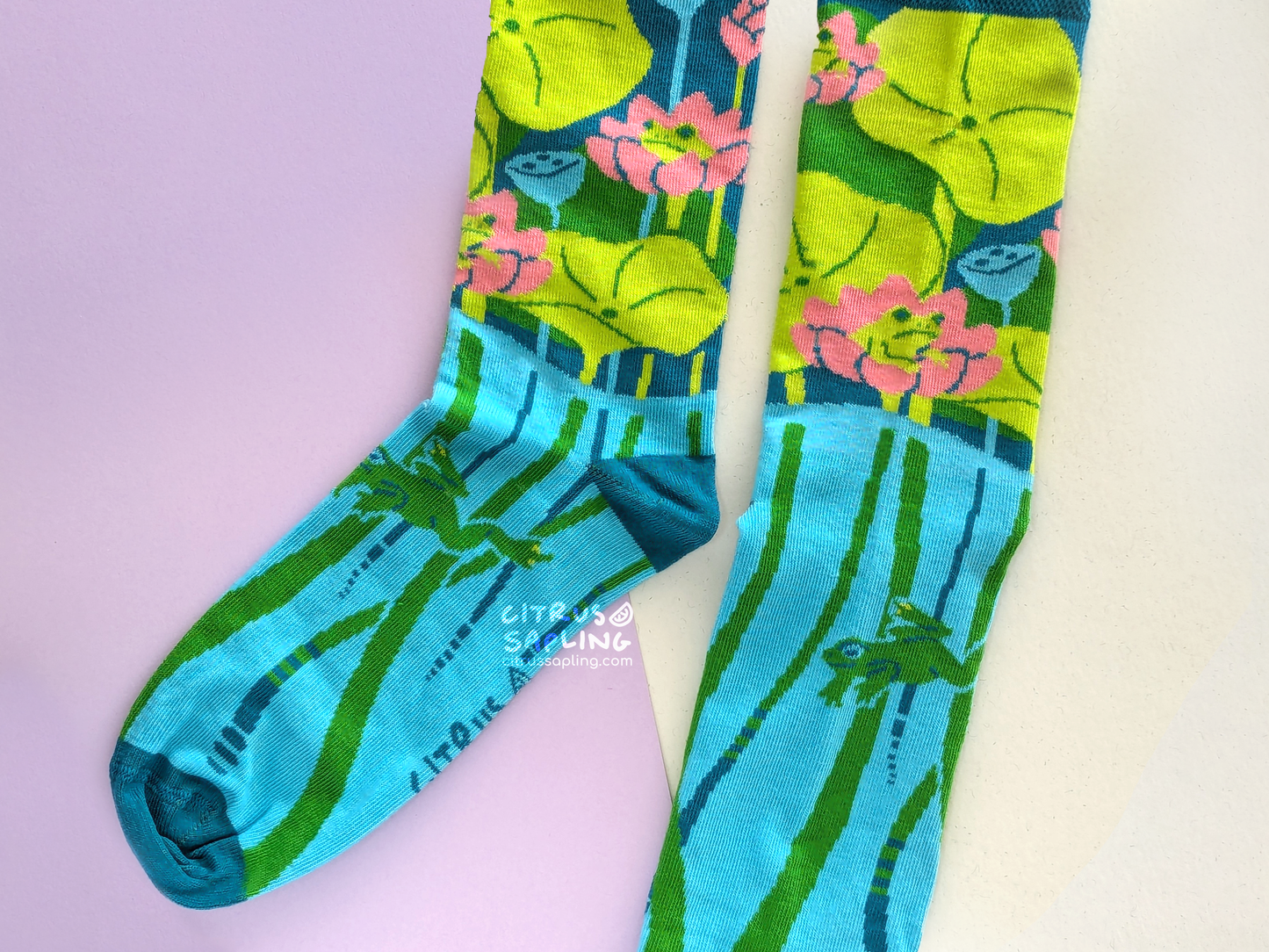 Lotus Frog Socks