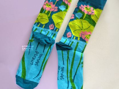 Lotus Frog Socks