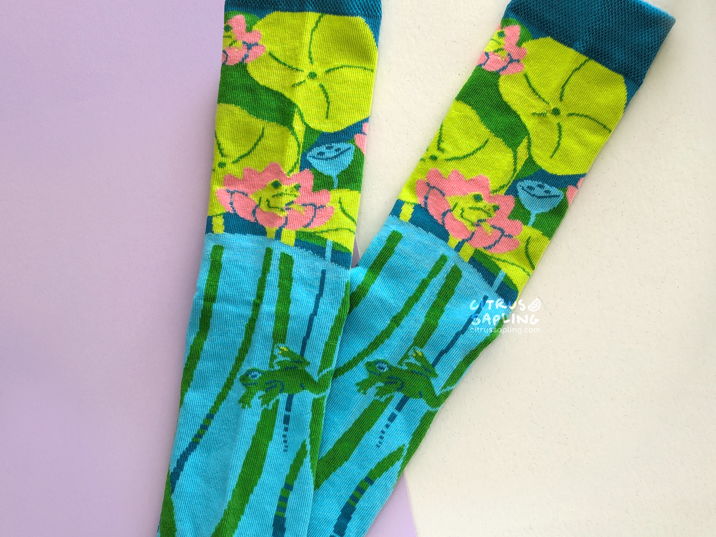 Lotus Frog Socks