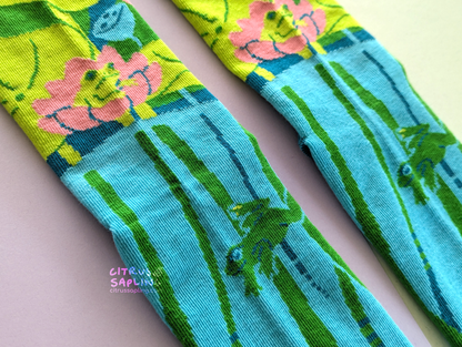 Lotus Frog Socks