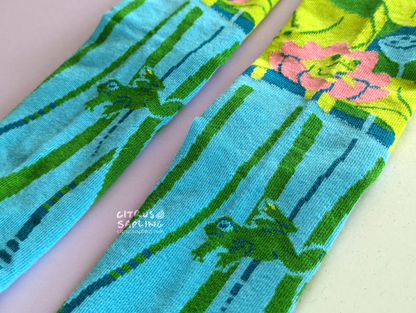 Lotus Frog Socks
