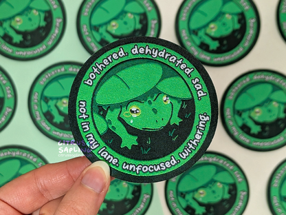 Bothered Frog Woven Patch