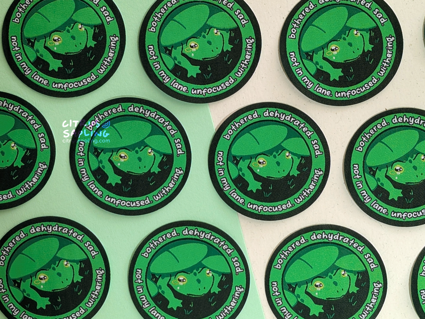 Bothered Frog Woven Patch