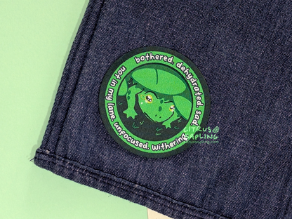 Bothered Frog Woven Patch