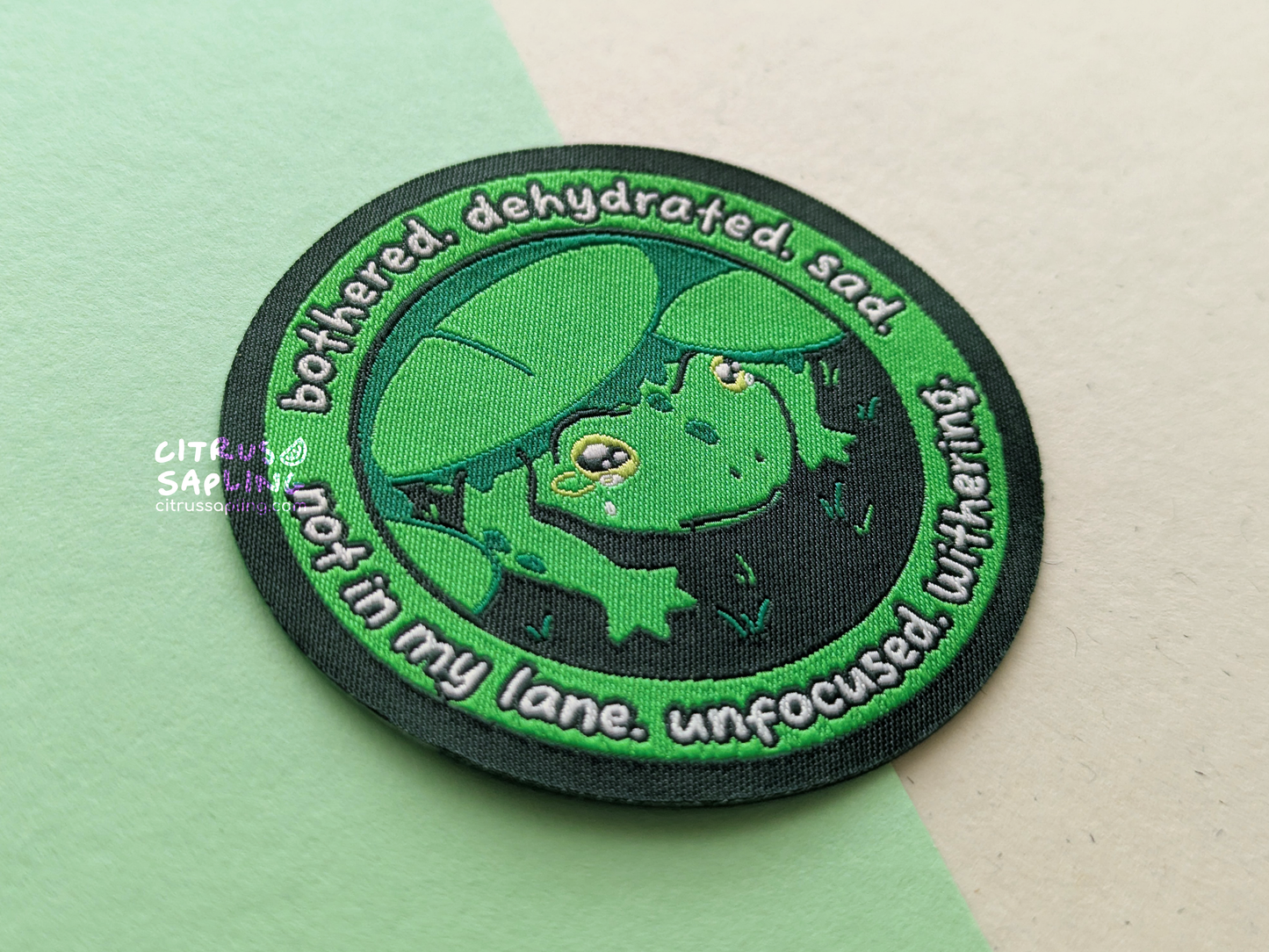 Bothered Frog Woven Patch