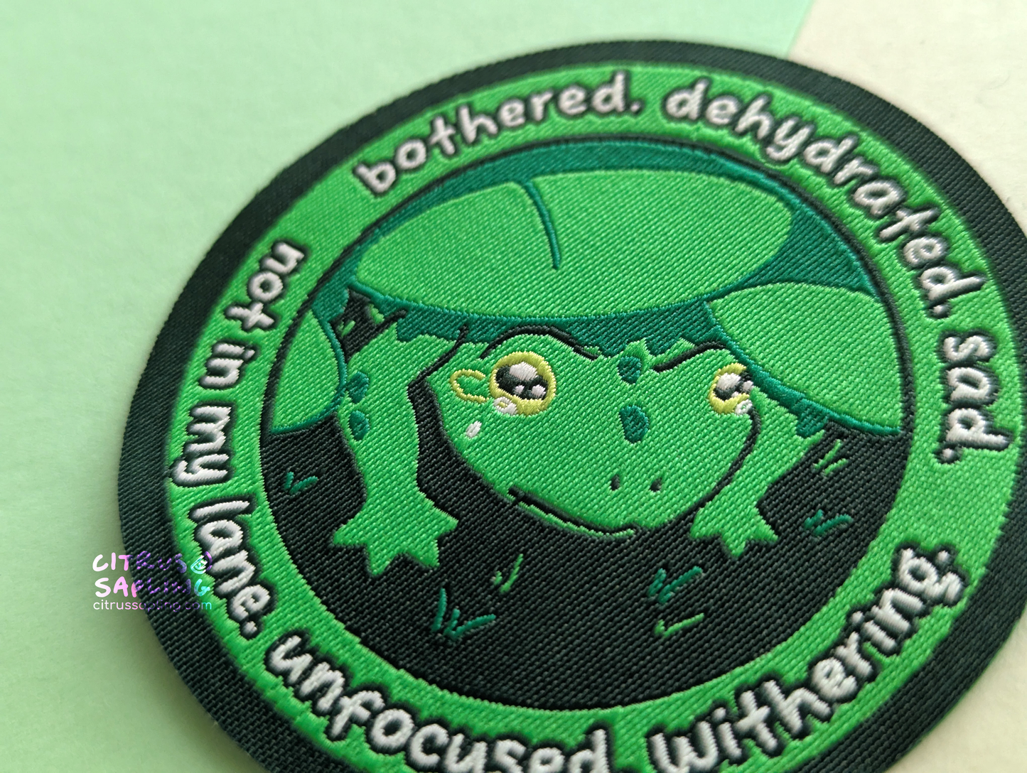 Bothered Frog Woven Patch