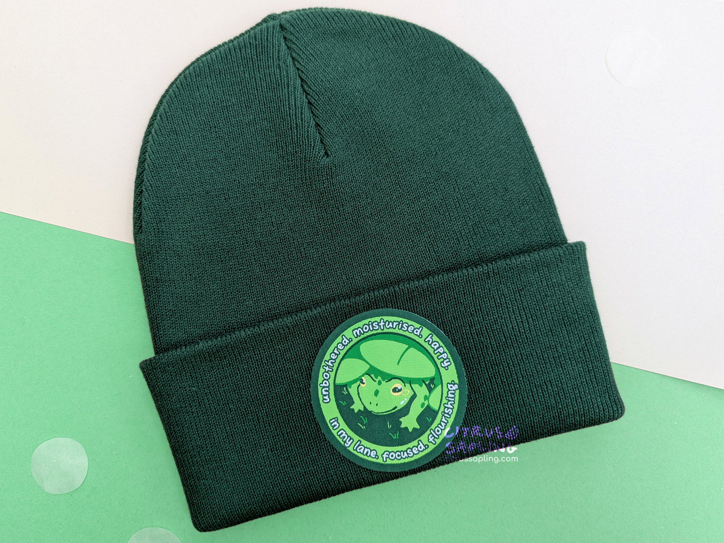 Unbothered Frog Beanie