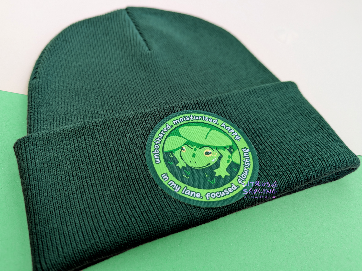 Unbothered Frog Beanie