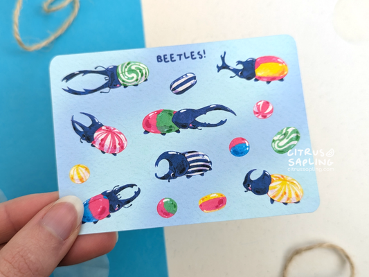 Beetle Sweets Mini Sticker Sheet
