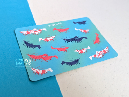 Shrimp Mini Sticker Sheet