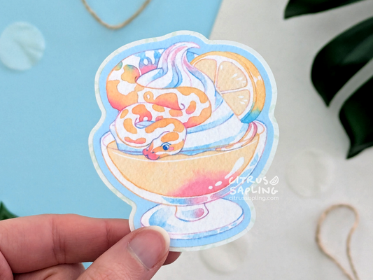 Lemon Ball Python Sticker