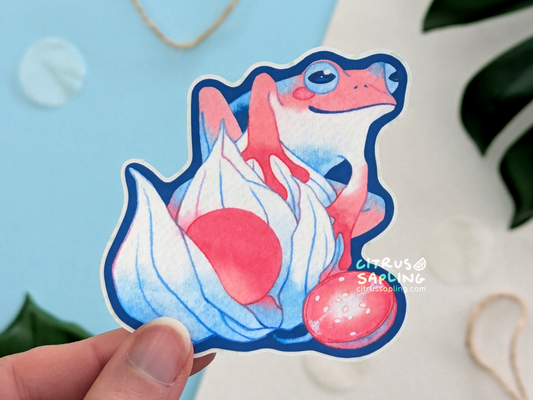 Lantern Frog Sticker