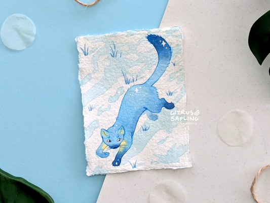 Sparkling Pine Marten Original Watercolour Painting