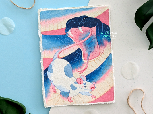 Lucky Escape Original Watercolour Painting