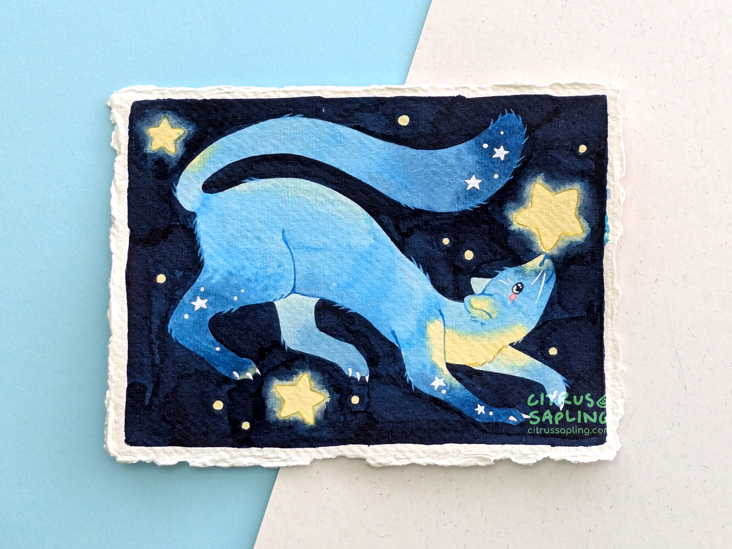 Nocturnal Pine Marten Original Watercolour Painting