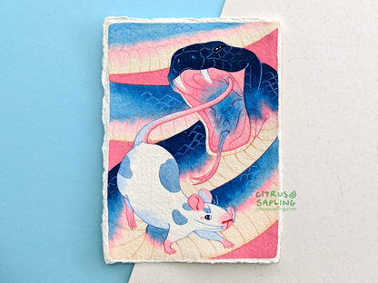 Lucky Escape Original Watercolour Painting