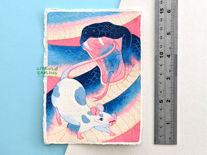 Lucky Escape Original Watercolour Painting