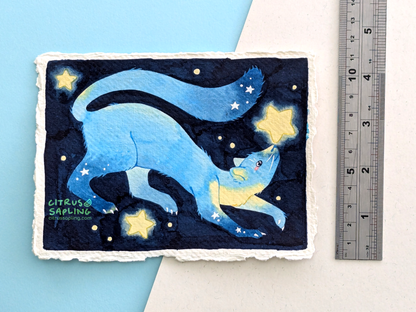 Nocturnal Pine Marten Original Watercolour Painting