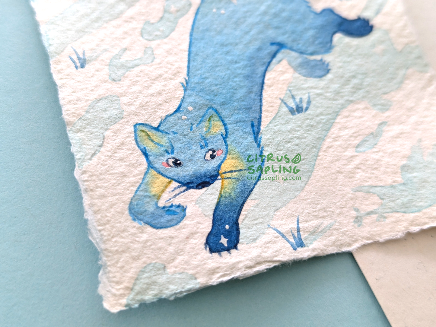 Sparkling Pine Marten Original Watercolour Painting