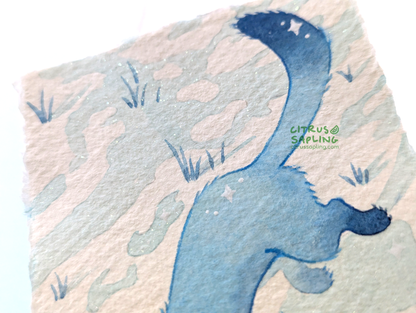 Sparkling Pine Marten Original Watercolour Painting