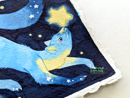 Nocturnal Pine Marten Original Watercolour Painting