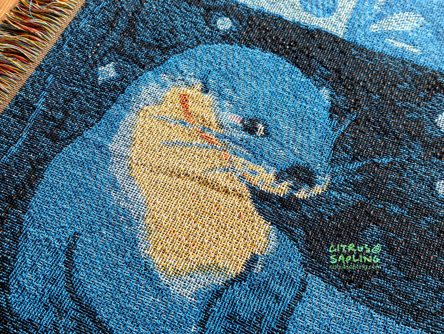 Mustelid Menu Woven Throw Blanket