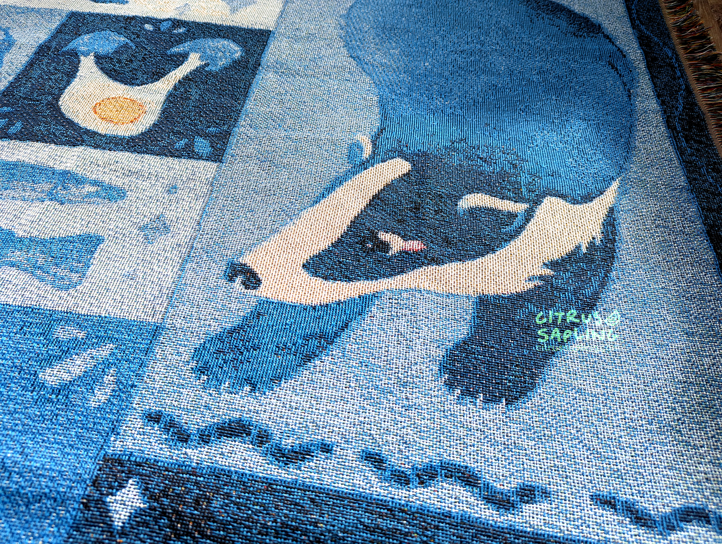 Mustelid Menu Woven Throw Blanket