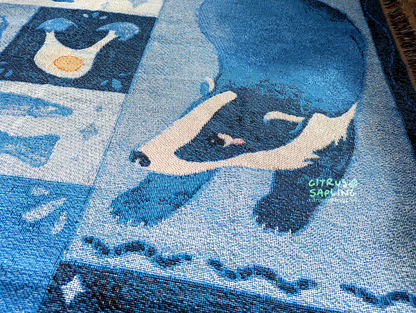 Mustelid Menu Woven Throw Blanket