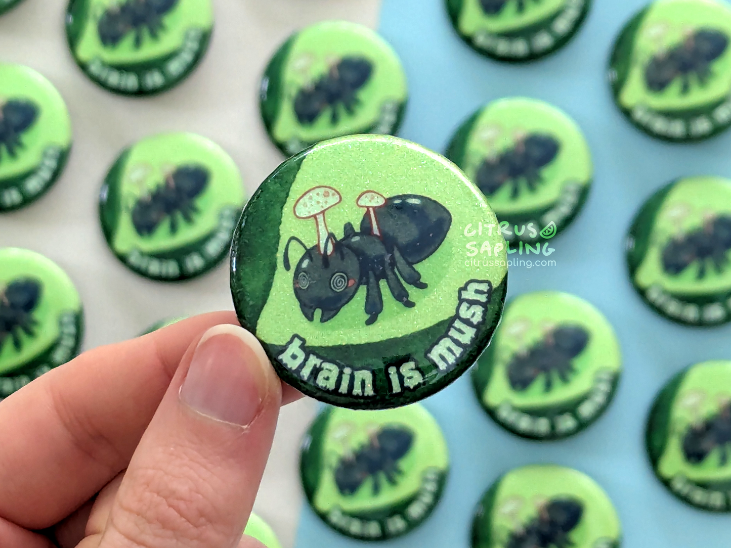 Brain is Mush Glitter Badge