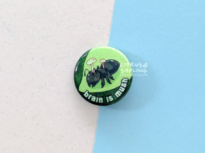 Brain is Mush Glitter Badge