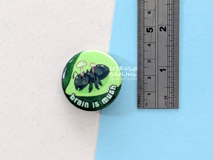 Brain is Mush Glitter Badge