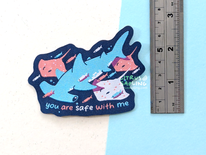 Safe With Me Woven Patch