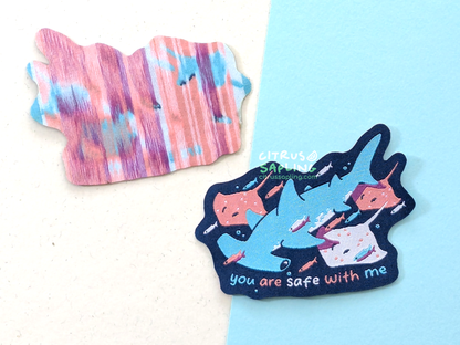 Safe With Me Woven Patch