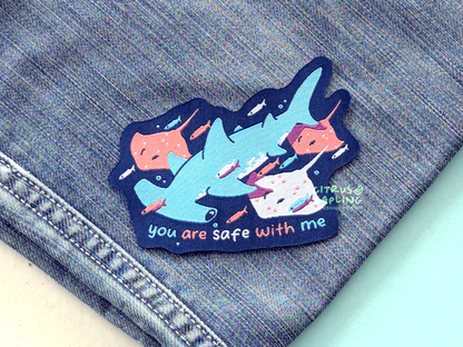 Safe With Me Woven Patch