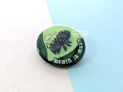 Brain is Mush Glitter Badge