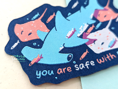 Safe With Me Woven Patch