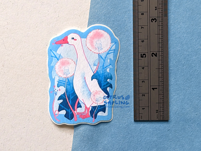 Dandelion Runner Duck Sticker